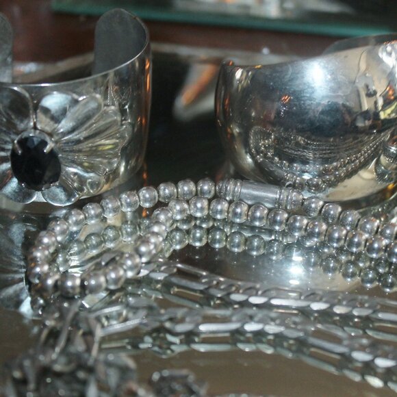 Vintage 271 Grams of 925 Sterling Silver Bracelets Necklaces Bangles More - Picture 2 of 10